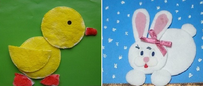 Поделки из ватных дисков