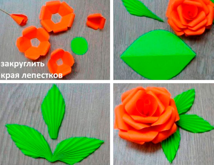 Как сделать розу из бумаги
